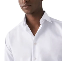 Super Slim Fit White Signature Twill Shirt