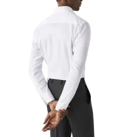 Super Slim Fit White Signature Twill Shirt