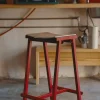 Taburete 8 Bar stool Low Signal red