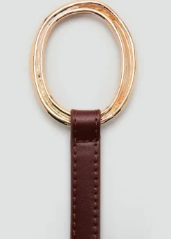 Thin belt with maxi-buckle