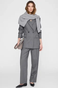 TIPHAINE BLAZER - LIGHT GREY PINSTRIPE