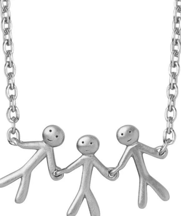 Together Family 3 necklace - silver
