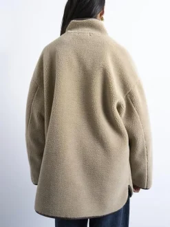 TSARIA HIGH NECK TEDDY JACKET