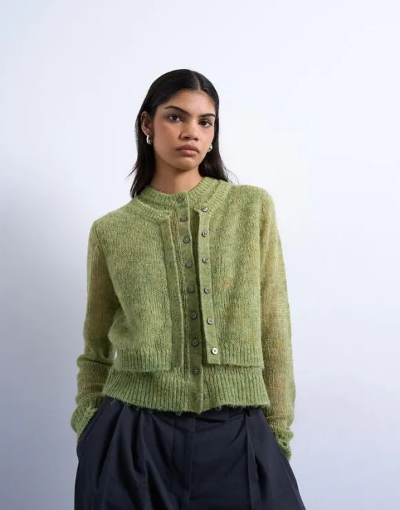 TSEBBA LS O-NECK CARDIGAN