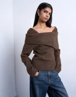 TSJULIE OFF SHOULDER KNIT TOP
