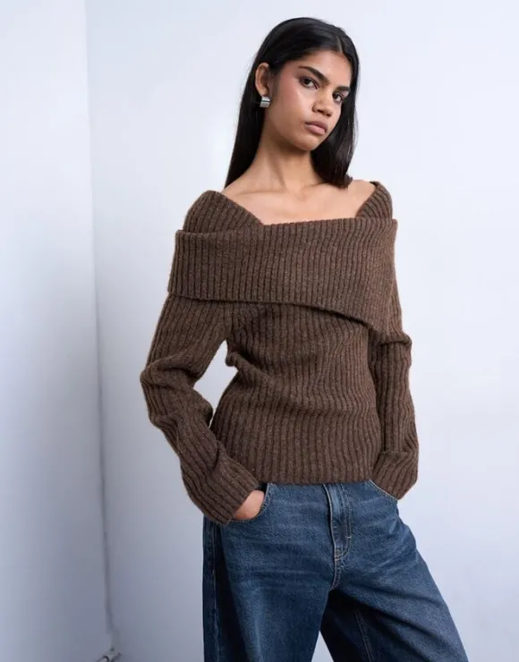 TSJULIE OFF SHOULDER KNIT TOP