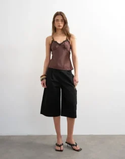 TSNAOMI LACE TRIM SATIN CAMI TOP WV