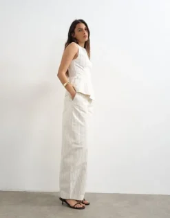 TSPARA STRIPED BARREL TROUSER WVN