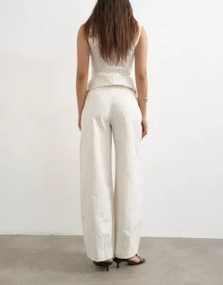 TSPARA STRIPED BARREL TROUSER WVN