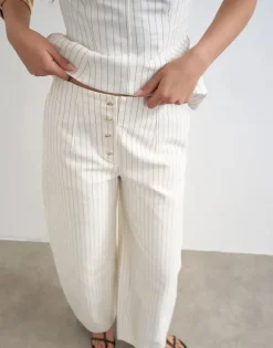 TSPARA STRIPED BARREL TROUSER WVN