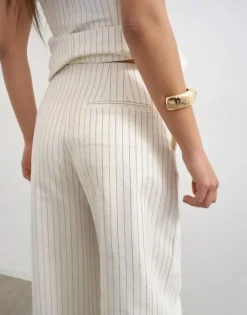 TSPARA STRIPED BARREL TROUSER WVN
