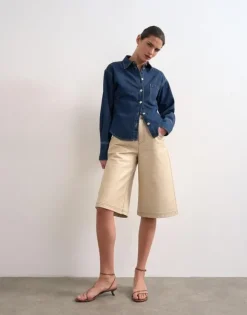 TSSANNE DENIM CINCH SHIRT DNM