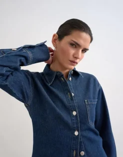 TSSANNE DENIM CINCH SHIRT DNM