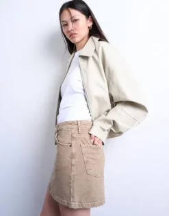 TSSINNA MINI PELMET DENIM SKIRT