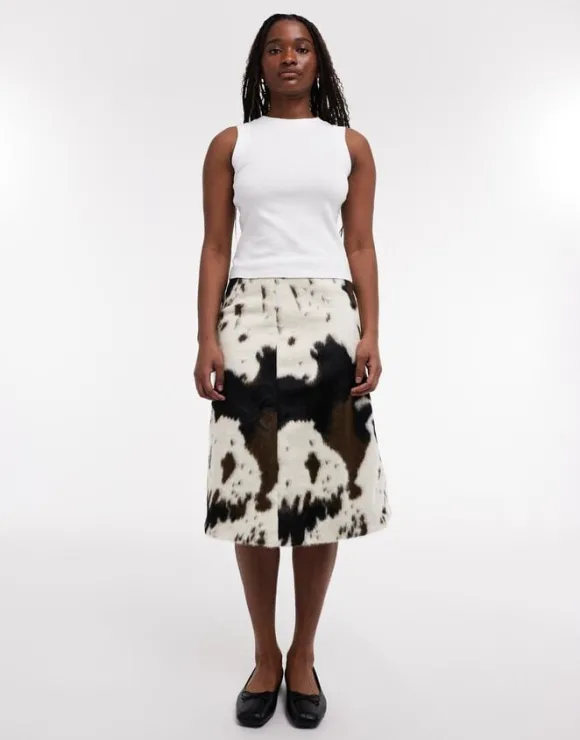 TSSOFFI A LINE MIDI SKIRT WVN