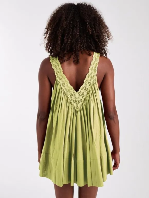 TSSOPHIE DEEP V MINI DRESS WVN