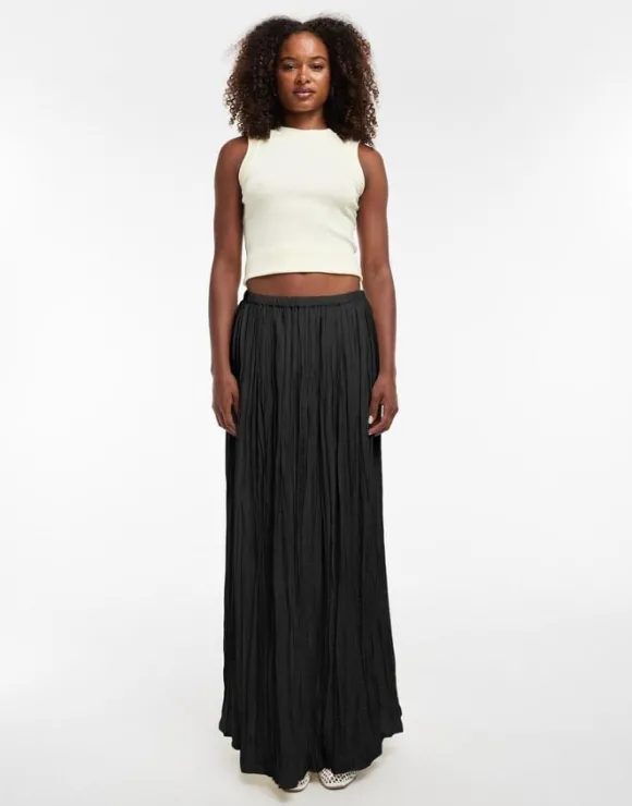 TSTHEA HR WAIST CRINKLE MAXI SKIRT