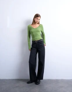 TSWENDY LS V-NECK TOP JRS