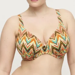 Tubou half padded plunge bikini top