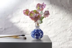Tulle Vase H10. 5 cm blå
