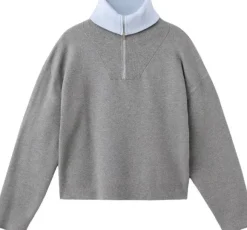Turtleneck sweater with zip
