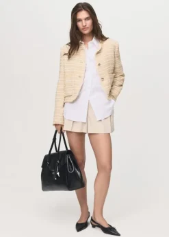 Tweed jacket with jewel buttons