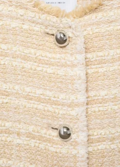 Tweed jacket with jewel buttons