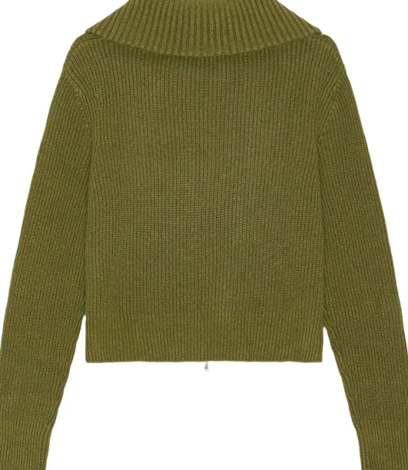 Two-Way Zip Wool Knit