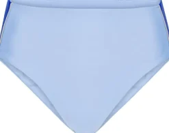 Ubud Colorblock high-waisted bikini bottom - Clear/Cartel Blue