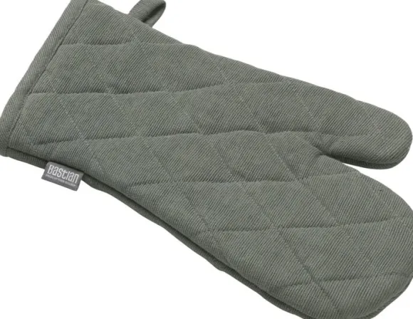 Ugnshandske Bastian 33 x 18 cm Olivgrön 100% ny bomull