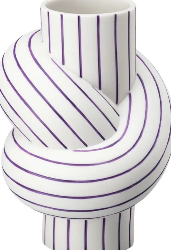 Vase 12cm, Plum, Node Stripes