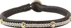 Victoria Facet Gold Beads Black