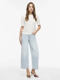 VIDALO O-NECK S/S KNIT TOP - NOOS