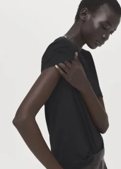 V-neck cotton T-shirt