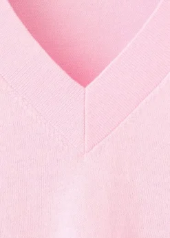 V-neck knit sweater
