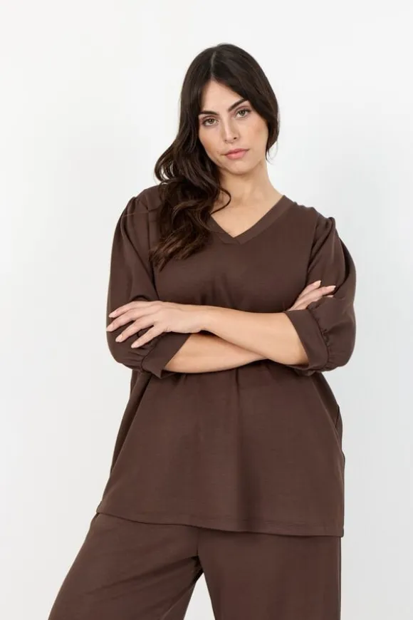 WA-SABINA 8 Bluse Brun
