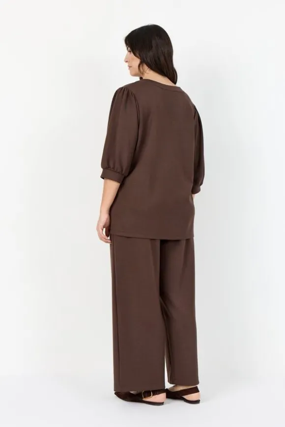 WA-SABINA 8 Bluse Brun