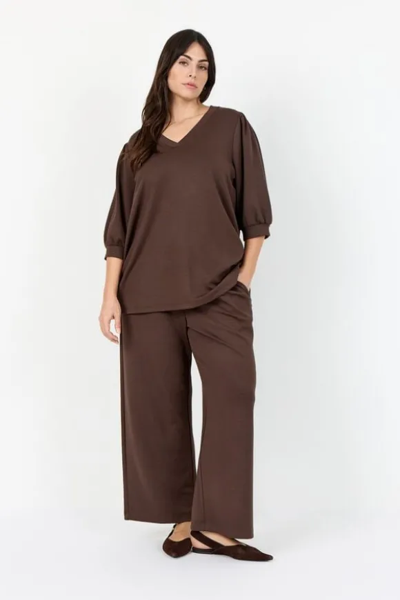WA-SABINA 8 Bluse Brun