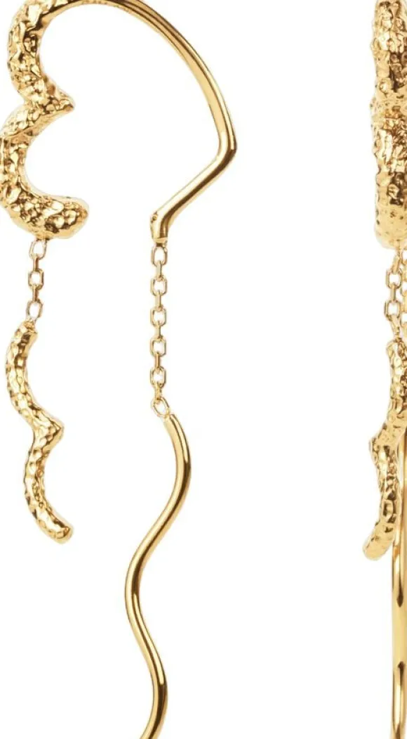 Wavy Sparkly Heart Earlines