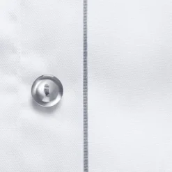 White Twill Shirt Grey Details - Contemporary Fit