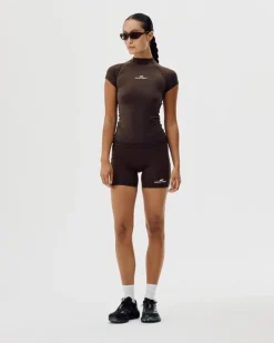 Wmns Mock Neck Stretch T-shirt