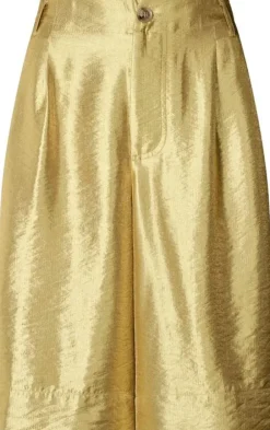 Woven gold shorts - Feliza