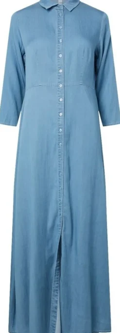 YASSAVANNA 3/4 LONG CHAMBRAY DRESS