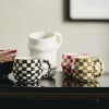 YSIA cup, check - black/ivory
